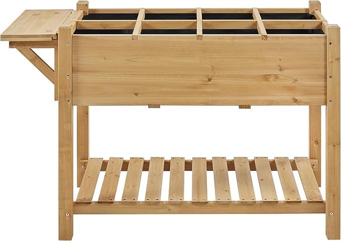 Yaheetech 49x22x32in 8 Pockets Horticulture Raised Garden Bed Elevated Wood by Yaheetech