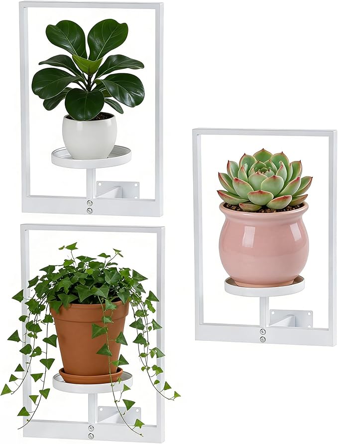 Wall Hanging Plant Stands Planter Shelves, Indoor Outdoor Window Plant Hanger by Unknown