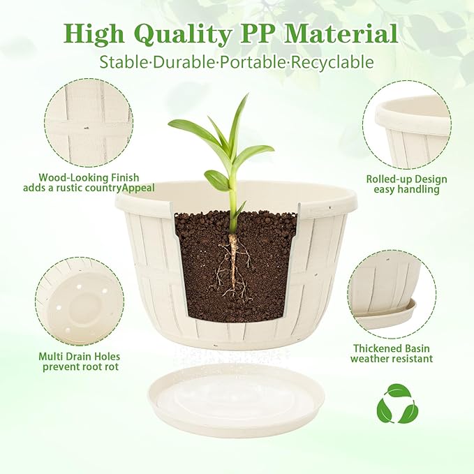 Quarut 12 Inch Large Planter Pot - Image 2
