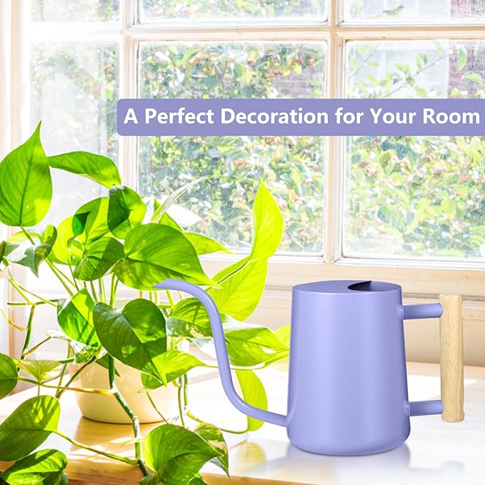 Watering Can Indoor Plants, 35oz Small Stainless Steel Metal Watering Can - Image 3