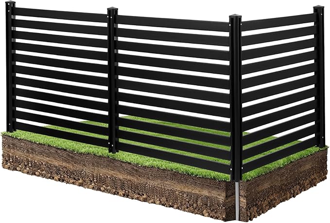 VEVOR 3 Panels Outdoor Privacy Screen, 50 x 48 in Air Conditioner Fence by VEVOR
