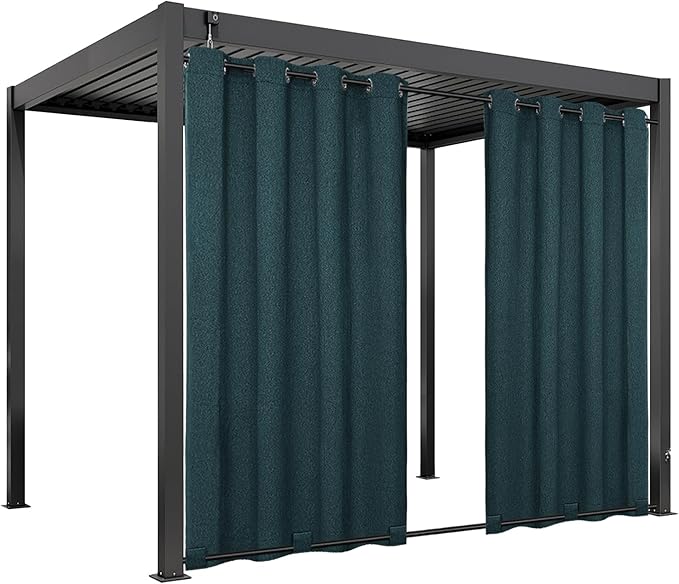 Easy-Going Linen Look Outdoor Curtains Waterproof Windproof Porch Curtains by Easy-Going