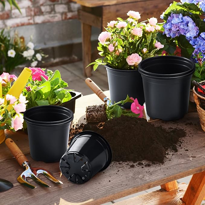 50Pcs Nursery Pots Variety Pack Plastic Pots - Image 4