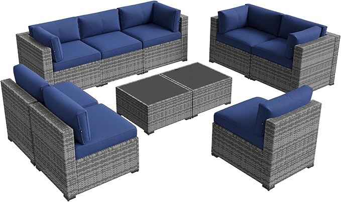 Aoxun Patio Furniture Sets, 10-Piece Outdoor Patio Furniture - Image 7