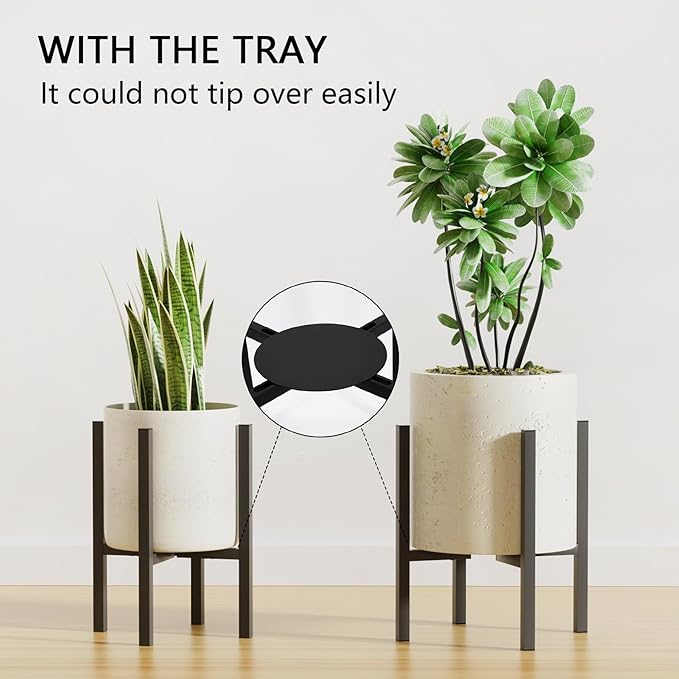 2-Pack Adjustable Metal Plant Stand Indoor Outdoor - Image 5