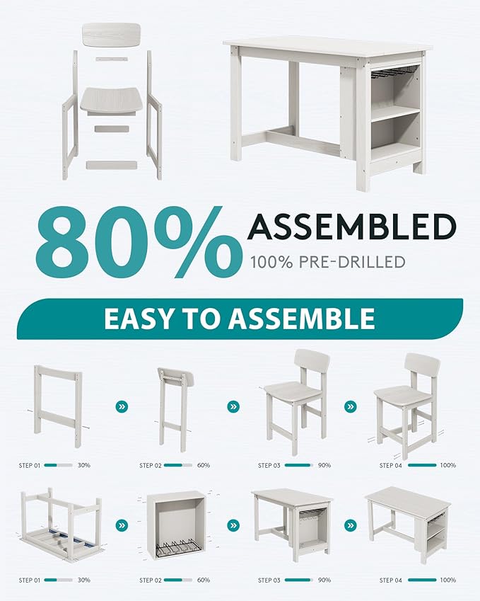 SERWALL 10-Piece HDPE Counter Height Dining Table Sets - Image 9