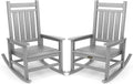 SERWALL Oversized Outdoor Rocking Chair Set of 2, HDPE Rocker by SERWALL