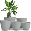Utopia Home - Plant Pots Indoor - 7/6.6/6/5.3/4.8 Inches Flower Pots by UTOPIAHOME