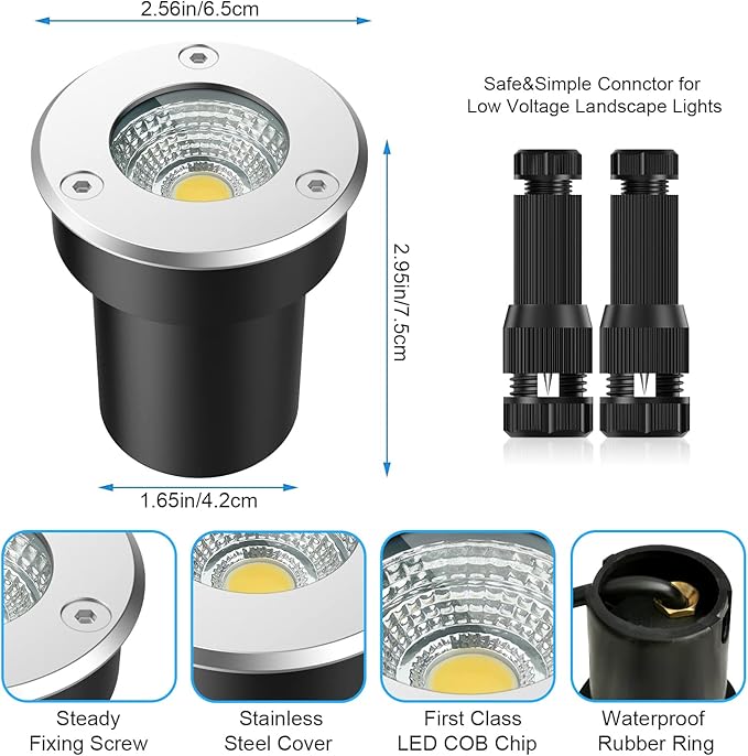 LED Landscape Lights, 12 Pack 7W Ground Lights - Image 4