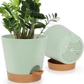 8-Inch Plant Pots, Self-Watering Planters by AFamilyofGardenLovers