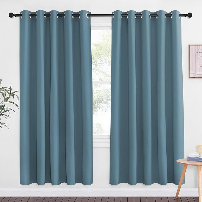 NICETOWN Smoky Blue Blackout Curtains by NICETOWN