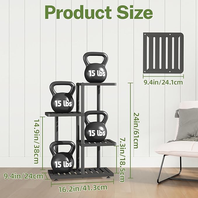 iDavosic.ly Plant Stand Indoor Outdoor, 3-Tier Tall Metal Flower Shelf - Image 3