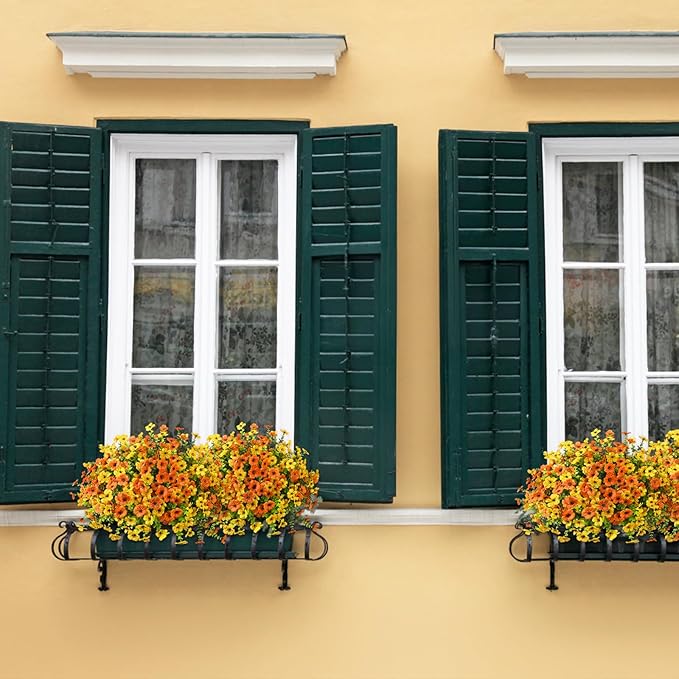 Artificial Flowers Faux Plants Outdoor Fake Flowers Spring Decor, 12 Bundles - Image 6