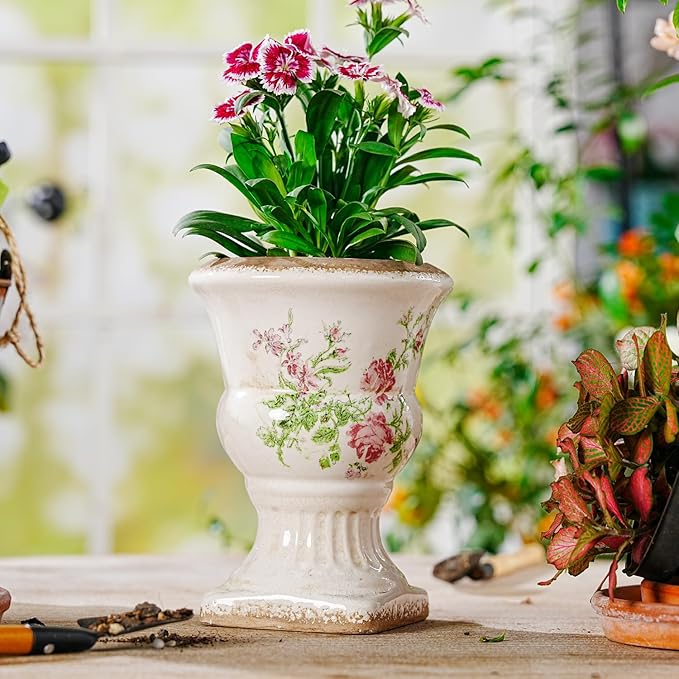 Sungmor Small Ceramic Urn Planter - Image 7