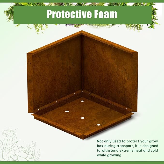 Decoroca Heavy-Duty Corten Steel Planter Box, Large Square Cube Outdoor Planter - Image 6