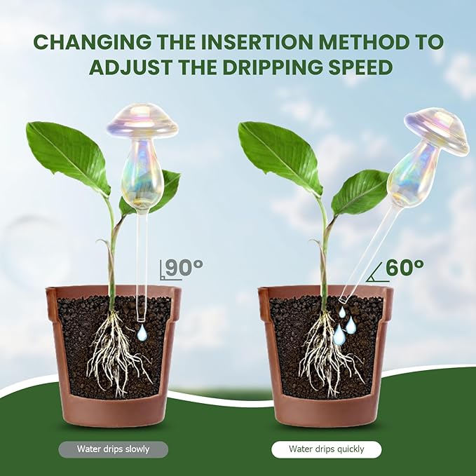 Plant Watering Globes-4pcs Self Watering Planter Insert, Plant Watering Devices - Image 6