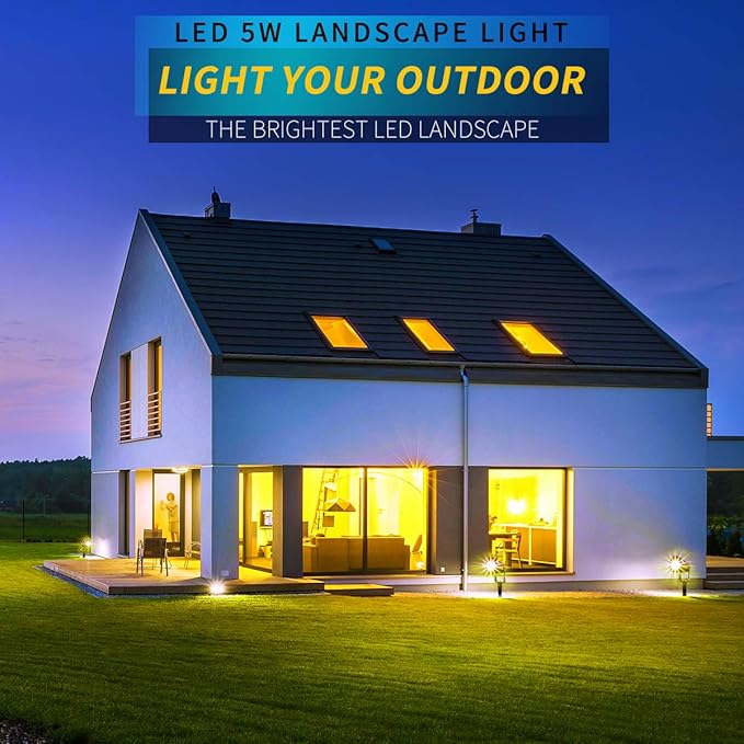 LED Landscape Lights, 5W 120V AC Outdoor Pathway Garden Yard Spotlight - Image 7