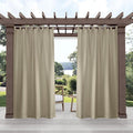 Exclusive Home Cabana Solid Indoor/Outdoor Light Filtering Hook-and-Loop Tab by Exclusive+Home