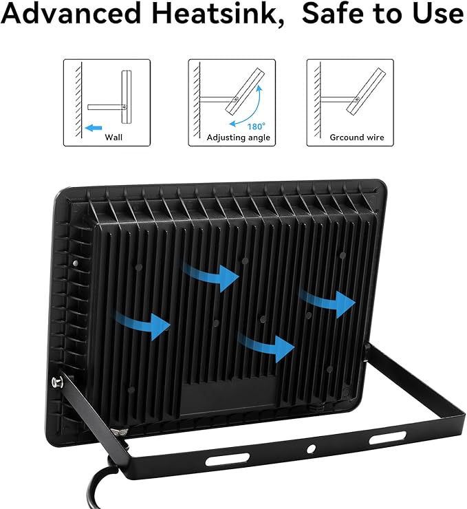2Pack-250W LED Flood Light Outdoor, 27500lm LED Work Light - Image 4