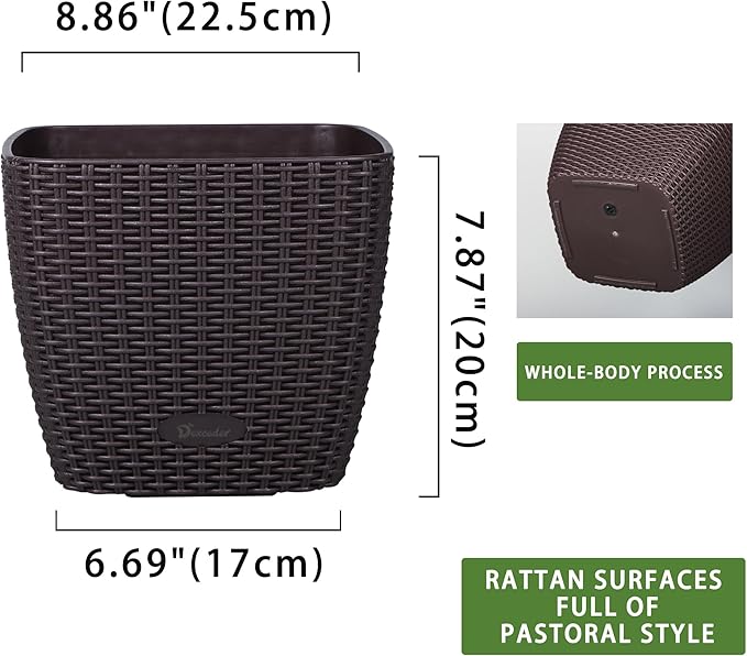 Dexceder 9x8 Self Watering Planter Indoor Outdoor, Inner Mat Design, Thickened - Image 3