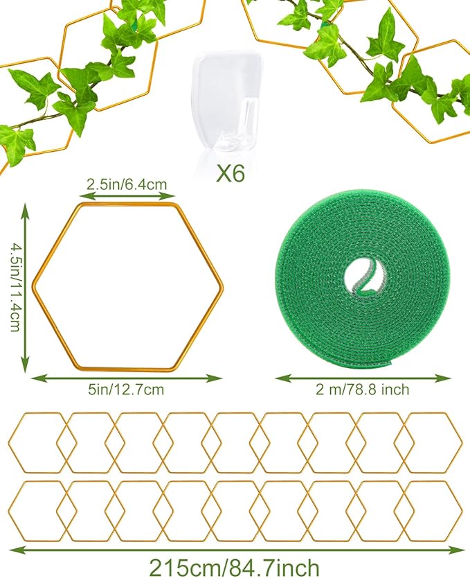 18 Pcs Chain Trellis for Climbing Plants, Potted Houseplant Accessories for Hoya - Image 2