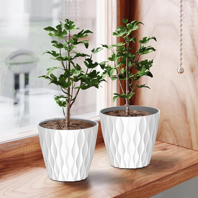 6 Pack 7 Inch Indoor Plant Pots - Image 8