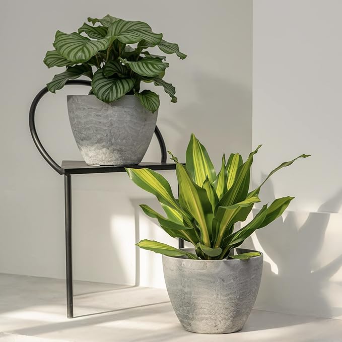 LA JOLIE MUSE Flower Pots Outdoor Garden Planters, Indoor Plant Pots - Image 2