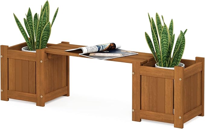 Furinno Tioman Hardwood Mini Outdoor Planter Box by Furinno-FitsYourSpaceFitsYourBudget