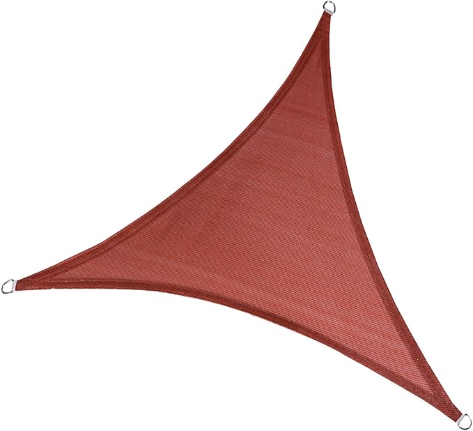LOVE STORY 10' x 10' x 10' Triangle Terra Red Sun Shade Sail Canopy UV Block - Image 7