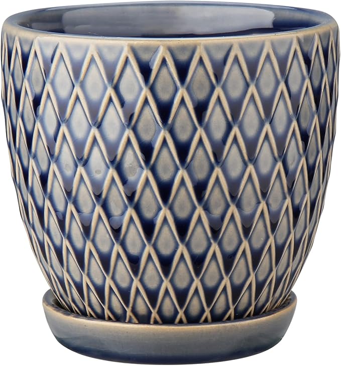 Oairse 4 inches Ceramic Planter Pots 3 Set of Small Round Flower Pots - Image 6