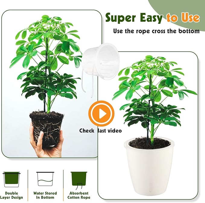 Self-Watering Pots for Indoor Plants, Small African Violet Pots - Image 8