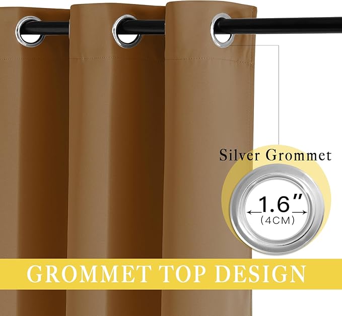 NICETOWN Sliding Door Curtains 84 inches Long, Grommet Blackout Thermal Patio - Image 2