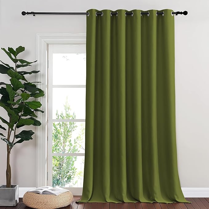 NICETOWN Room Divider Curtain 132 Inches Long, Wide Blackout Sliding Door by NICETOWN