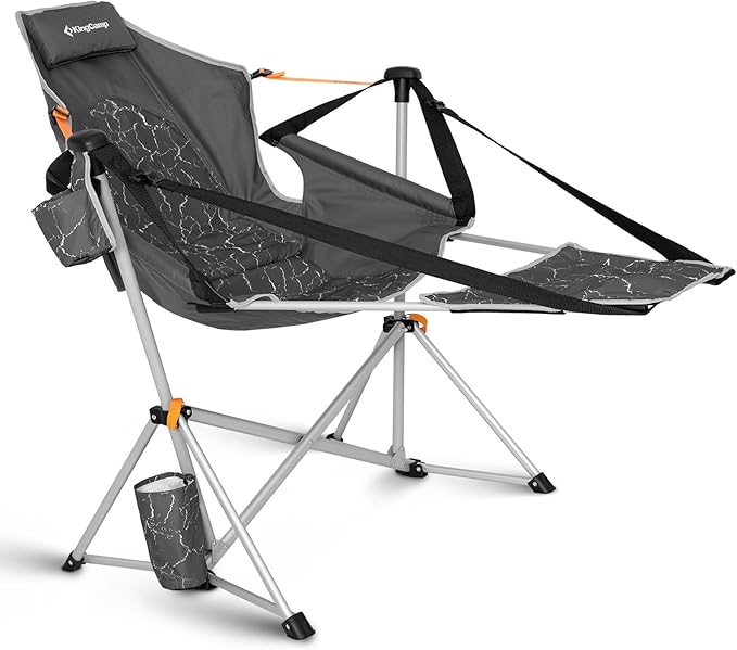 KingCamp Hammock Chair with Footrest – Heavy Duty Swinging Rocking Camping by KingCamp