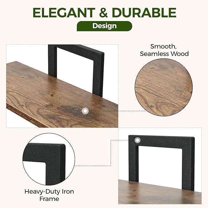 Bamworld Floating Shelves for Wall Planters for Indoor Plants Hanging Shelves - Image 5