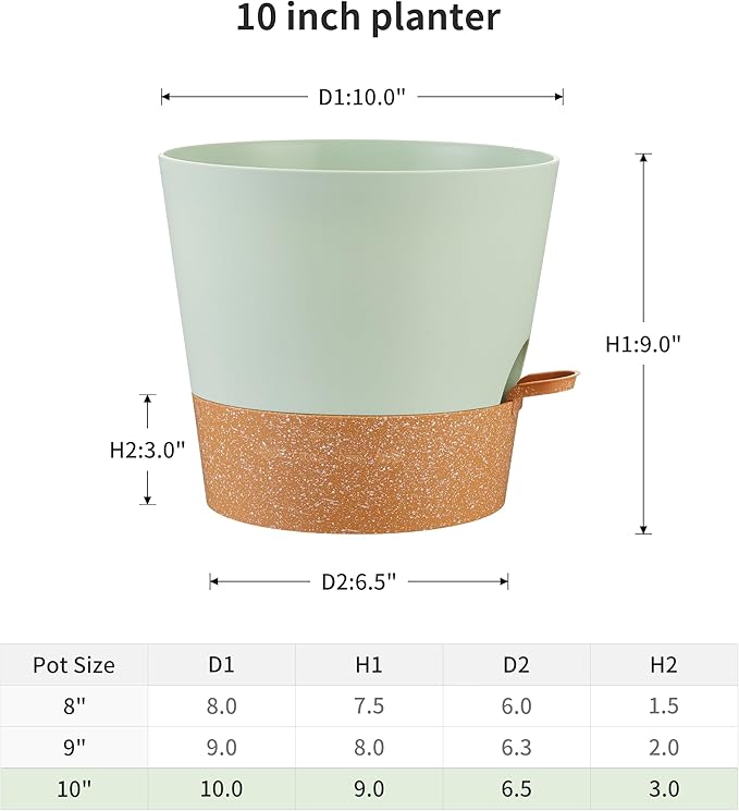FaithLand 2-Pack 10 Inch Planter Pots - Image 2