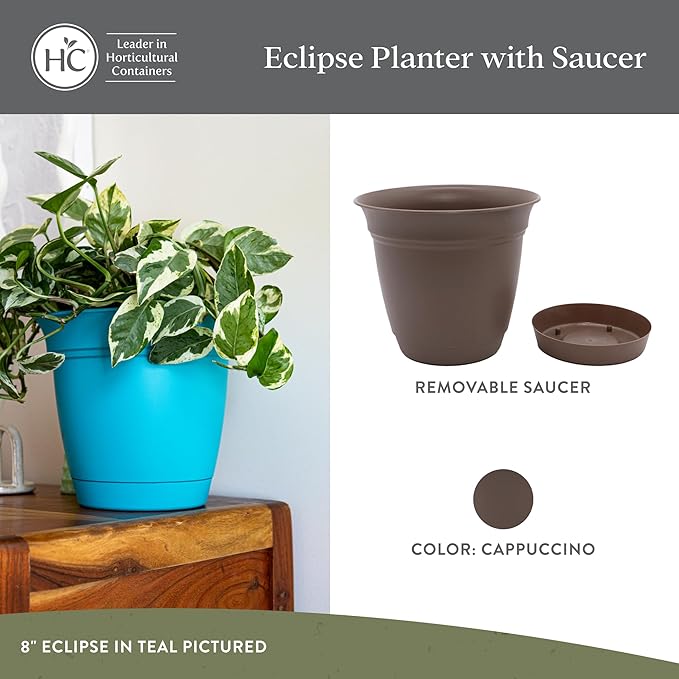 The HC Companies 8 Inch Eclipse Round Planter Pots - Image 2