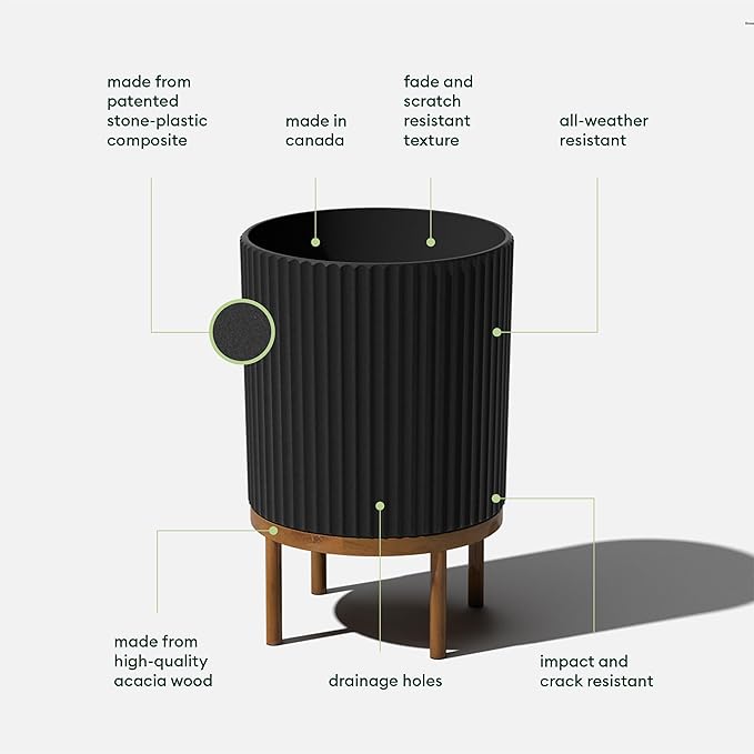 Veradek Demi Series Round Planter w/ Stand - Image 2