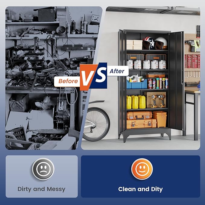 Yizosh Metal Garage Storage Cabinet - Image 8