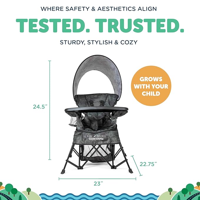Baby Delight Go with Me Venture Portable Chair | Indoor and Outdoor | Sun - Image 3