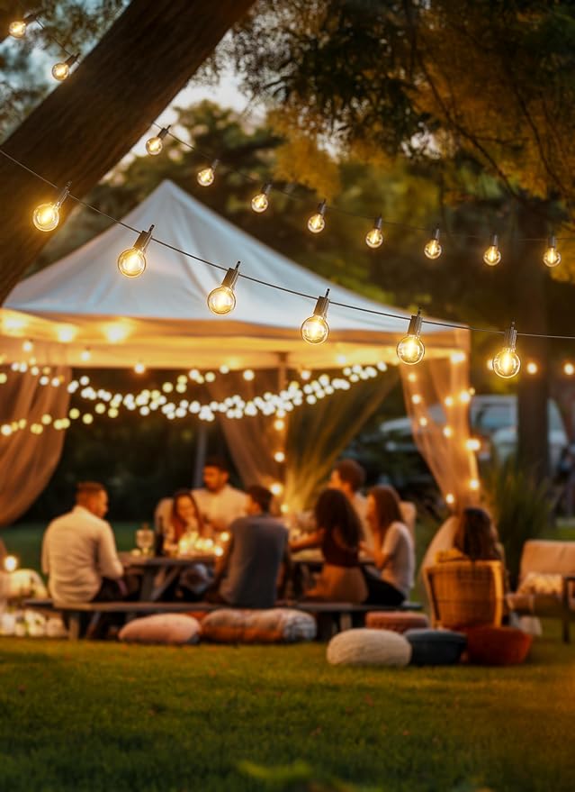 Brightown LED Outdoor String Light, 109 Feet Patio Lights - Image 3