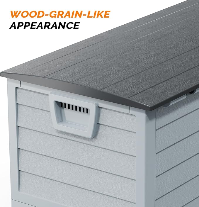 VINGLI 75 Gallon Collapsible Outdoor Storage Box, Simple-to-assemble Plastic - Image 8
