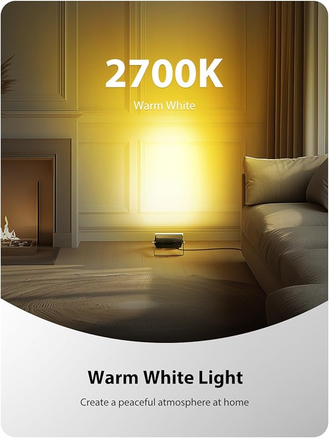 Onforu LED Flood Light Outdoor 700W Equiv, 70W Color Changing RGBW 2700K - Image 4
