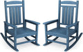 KINGYES Oversized Patio Rocking Chair Set of 2, High Density Polyethylene by KINGYES
