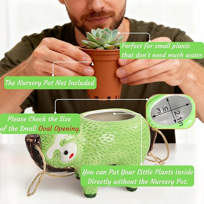 Hacaroa 2 Pack Sloth Hanging Planters - Image 3