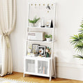 4-Tier Ladder Shelf with Drawers 59.5"H x 24.8"L x 10.6"W, Ladder Bookshelf by OAKVIVOElegantLifestyle