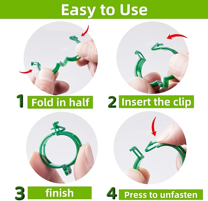 300 Pcs Plant Support Clips, Plastic Clips - Image 3