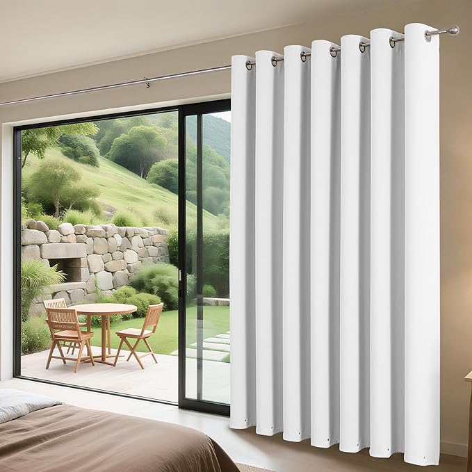 Joydeco Blackout Patio Sliding Door Curtains 90 Inches Long, Grommet Privacy - Image 3