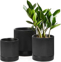 LaDoVita 3 Pack Ceramic Plant Pots 6/5/4 inch, Flowerpot by LaDoVita