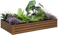 SnugNiture Galvanized Raised Garden Bed 6x3x1FT Outdoor Large Metal Planter Box by snugniture